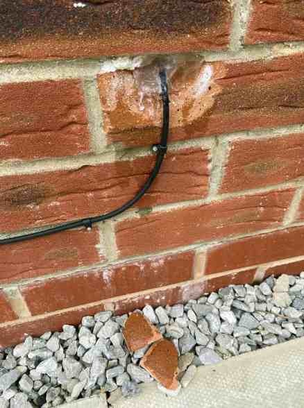Even the professional installers sometimes damage the brickwork when drilling